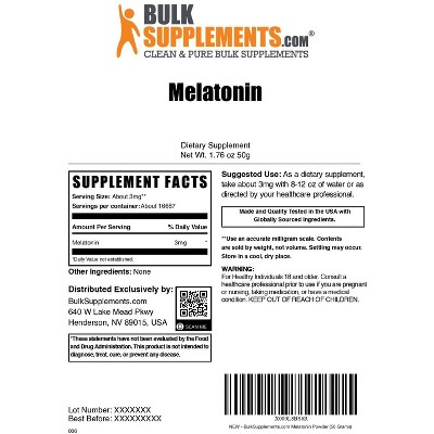 BulkSupplements Melatonin Powder