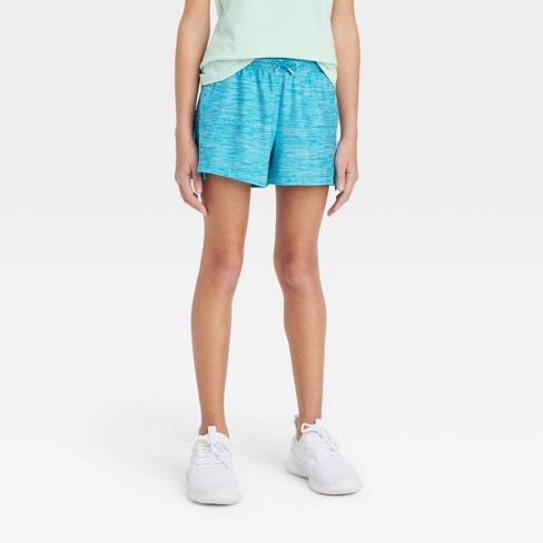 Girls' Soft Gym Shorts - All In Motion™ Light Blue L : Target