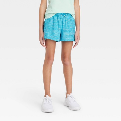 Girls' Gym Shorts - All In Motion™ Light Blue XL