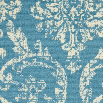 Hand-Knotted Blue Synthetic Rectangular 5' x 7' Area Rug
