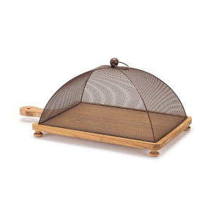 Melrose Tray with Mesh Cloche 19.5"L - 1 of 2