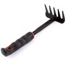 Unique Bargains Metal Plastic Garden Rake Hand Tool Black 1 Pc - 3 of 3