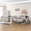 Streamdale Full over Full Bunk Bed with Drawers and Ladder for Bedroom, Guest Room Furniture-Gray - 4 of 4
