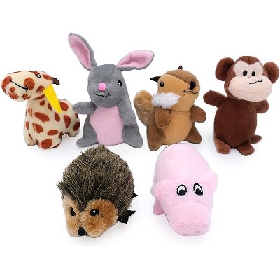 ZippyPaws Burrow Replacement Miniz - Interactive Dog & Puppy Toys, Enrichment Squeaky Toys - Mixed 6 Pack