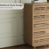 SOLACE FURNITURE Tall Dresser with 6 Drawers, Chests of Drawers with Grille & Curved Design - 3 of 4