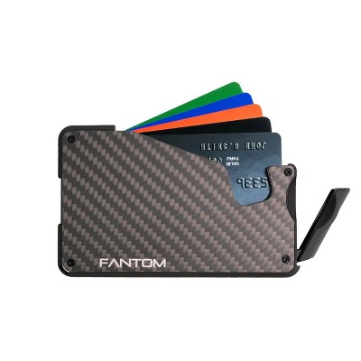 Fantom S Wallet, NOW on SALE Slim, Holds 5 to 10 cards, Carbon Fiber RFID protection with Lifetime warranty S10-R-CF