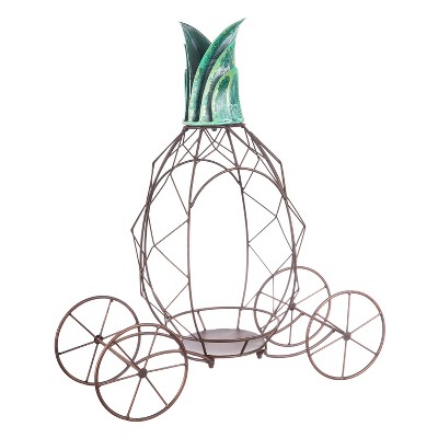 Evergreen Metal Pineapple Planter