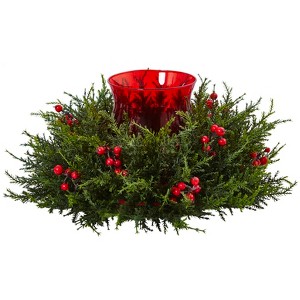 Nearly Natural Cedar Berry Candelabrum - 1 of 1