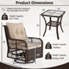 Costway 3 PCS Patio Furniture Set with 2-Tier Side Table and Cushions for Porch Brown/Black - 3 of 4