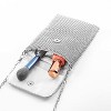 Generic Silver Women's Crossbody Evening Bag Glitter Rhinestone Purse Sparkly Small Handbag - 3 of 4