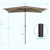 Sonkuki 10×6.5FT Rectangular Patio Umbrella with 200gsm Solution-Dyed Fabric - 3 of 4