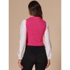 INSPIRE CHIC Women's Denim Sleeveless V Neck Button Down Casual Waistcoat Vest - 4 of 4