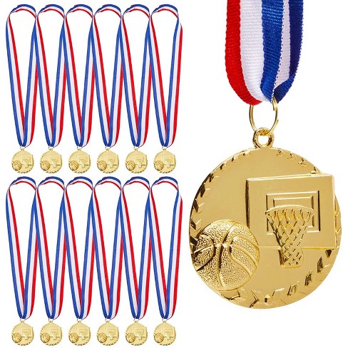 Party Spelling Bees Olympic Style 2 Inches Abaokai 12 Pieces Gold Award Medals Championship Trophy Style for Sports Competitions 