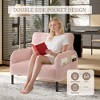 ModernLuxe Corduroy Accent Chair, Wide Seat Single Armchair with Side Pockets, Comfortable Reading Chair for Living Room & Bedroom - 4 of 4