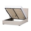 Queen Taylor Modern and Contemporary Fabric Upholstered Gas Lift Platform Bed Light Beige - Baxton Studio - 2 of 4