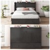 Mjkone Murphy Bed,Cube Foldable Cabinet Bed with Charging Station - 3 of 4