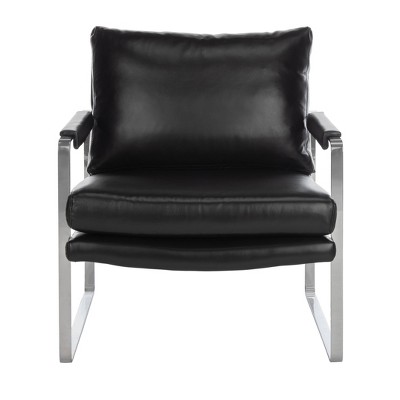 target black leather chair