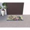 HomeRoots 18" X 30" Beige and Black Coir Bicycle Outdoor Spring Door Mat - 2 of 4