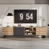 HDZNVF Modern TV with 3 Cabinets and Open Shelves, Color matching Media Console Table for TVs up to 80 inch - 2 of 4