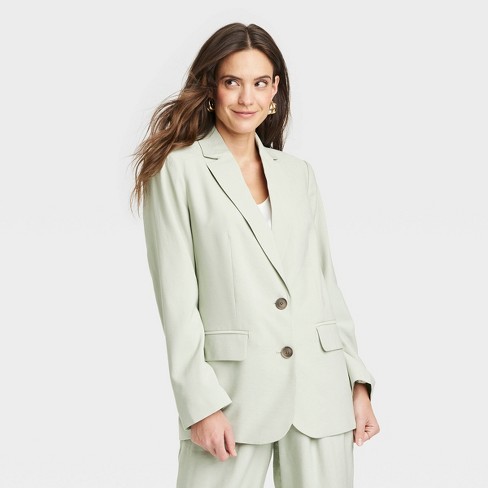 Women's Spring Blazer - A New Day™ Light Green M