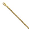 Black Bow Jewelry 2.75mm 14k Yellow Gold Solid Light Diamond Cut Rope Chain Necklace - 3 of 4