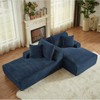 Dolonm 78.8" Double Sofa, Compressed Boneless Sofa Made of Corduroy, Requires No Installation,for Living Rooms Bedrooms - 3 of 4