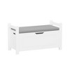 Toy Box Chest For Girls Boys, Wooden Toy Storage Organizer Trunk With Cushion Seat Bench, Flip-top Lid & Safety Hinge, Toy Chest - 3 of 4