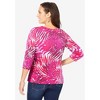 Jessica London Women's Plus Size Stretch Cotton Scoop Neck Tee - 3 of 4