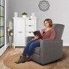 Evolur Ralegh Upholstered Plush Seatng Glder Swvel, Rocker