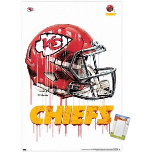 Trends International NFL Kansas City Chiefs - Drip Helmet 20 Unframed Wall Poster Prints - 1 of 4