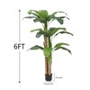 ArtificialTree, Tall Fake Plants for Indoor Outdoor Decor, Large Faux Tree for Home Office Decor Living Room Porch Patio - 2 of 3