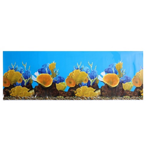 Unique Bargains Aquarium Fish Tank Background Poster Double-sided