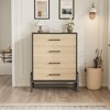 Jojoka 38.6" Tall 4 Dresser for Bedroom, Farmhouse Organizer for Closet with Metal Handle, Wooden Closet Storage Chest for Living Room, Entryway - 4 of 4