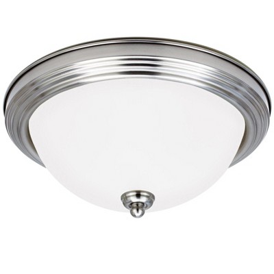 Generation Lighting Geary 1 light Brushed Nickel Ceiling Fixture 7716493S-962