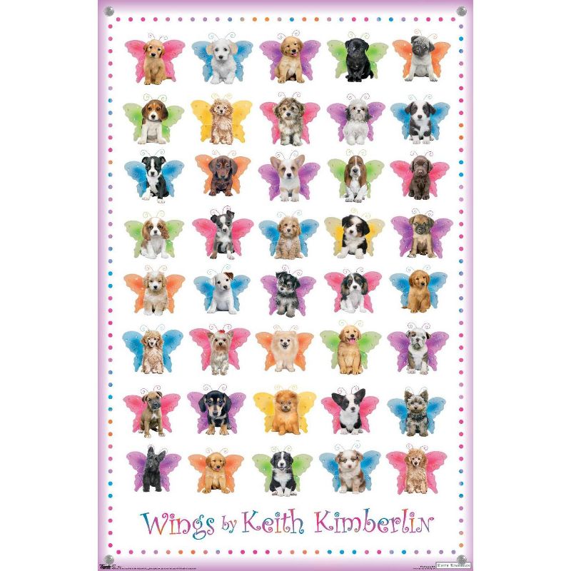 Trends International Keith Kimberlin - Puppies with Butterfly Wings Unframed Wall Poster Prints, 4 of 7