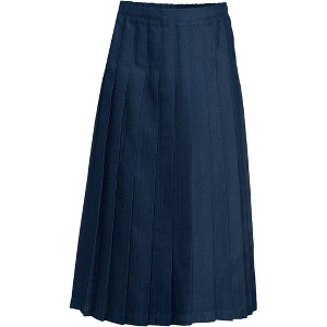 Women's Solid Pleated Skirt Ankle Length - 1 of 2