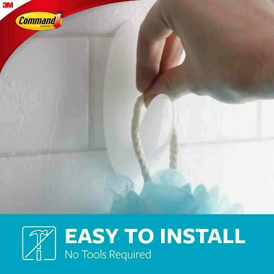 Large Frosted Plastic Towel Hook with Water Resistant Strips