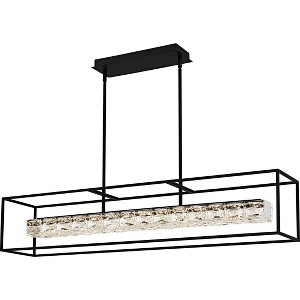 Dazzle Integrated LED Matte Black Linear Chandelier - 1 of 4