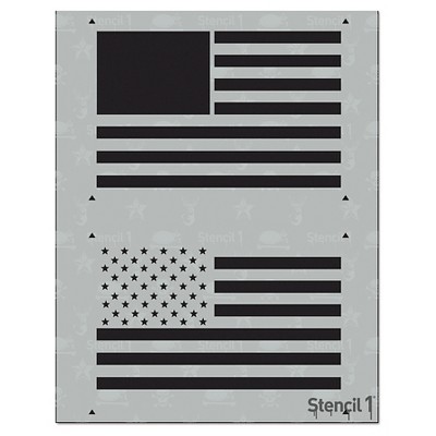 Stencil1 American Flag - Layered Stencil 8.5" x 11"