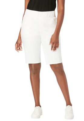 Jessica London Women's Plus Size Comfort Waist Stretch Denim Bermuda Short