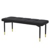 Cesicia Multifunctional Black Shoe Bench with Faux PU Cushion, Sturdy Metal Legs - 2 of 4