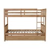 YOOCOZZ Full Over Full Rubber Wood Bunk Bed with Twin Size Trundle,Ladder and Guardrails,Convertible to 2 Full Size Beds - 3 of 4