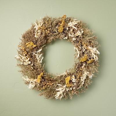 21" Preserved Spring Grass and Flower Wreath - Hearth & Hand™ with Magnolia