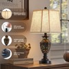GTCLIGHTING Table Lamps for Night Stands Set of 2-23.5" Vintage Bedside Lamp with USB A+C - Resin Desk Lamp for Bedrooms, End Tables, Living Room - 2 of 4