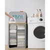 SONGMICS Laundry Hamper with Lid 3-Section Large Laundry Basket Removable Mesh Liner Bamboo Handles Collapsible - 3 of 4