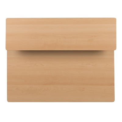 Clifton 28" Maple and Silver Compact Computer Desk with Storage Shelves