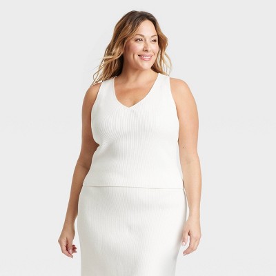Women's V-Neck Tank Pullover Sweater - Ava & Viv™