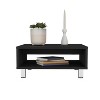 Vynxaria Modern Black Coffee Table - 10.6" H with Spacious Shelf for Storage - 3 of 4