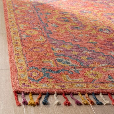 Aspen 7' x 7' Square Red Hand-Tufted Wool Area Rug