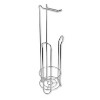 Home Mart Goods Silver Metal Toilet Paper Storage Stand Holder - 24" Tall - 3 of 3